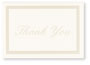 Pearl Border Ivory Foil Thank You Note Cards