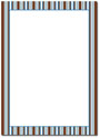 Brown & Blue Stripes Flat Card
