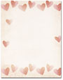 Red Hearts Letterhead - 100 pack