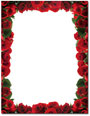Red Roses Border Letterhead - 100 pack