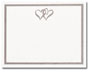 Silver Double Hearts Post Card