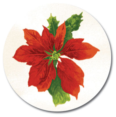 Poinsettia Swirl Seals