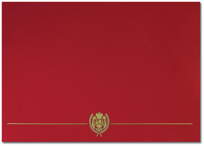 Crest Certificate Covers - Red