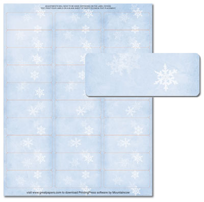 Winter Flakes Address Labels
