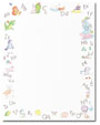 Alpha Border Letterhead - 100 pack