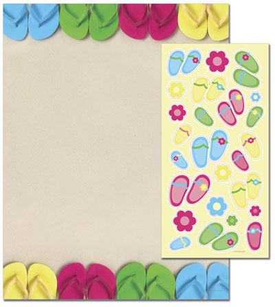 Bright Flip Flops Letterhead - 25 pack