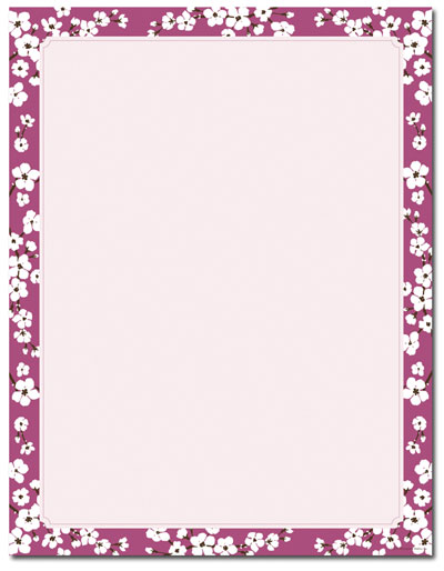 Cherry Blossoms Letterhead - 25 pack