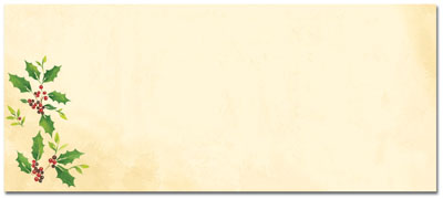 Falling Holly Envelope - 25 Pack